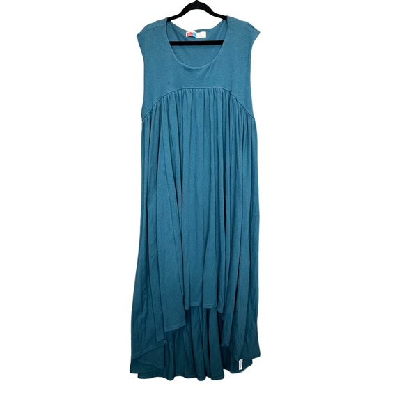 SOLD NEW Free People Madelyn Oversized Dress With Pockets Mediterranean *Flaws* - Picture 3 of 10